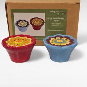 Living Quarters Flower Salt and Pepper Shakers